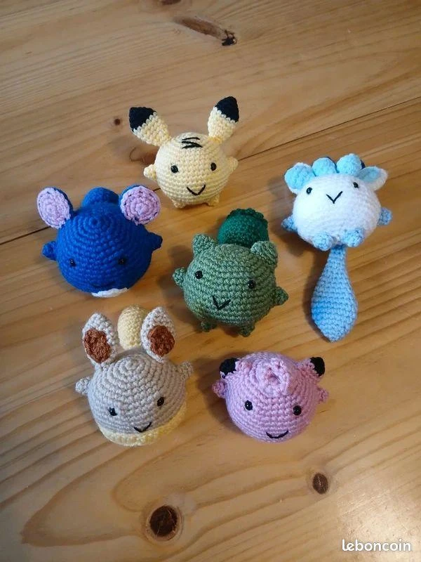 Mini pokémons en crochet